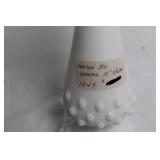 Set of Fenton Milk Glass Hobnail Vases and Bowls