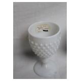 Set of Fenton Milk Glass Hobnail Vases and Bowls