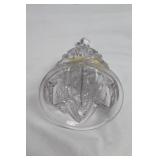 Set of 3 Vintage Glass Decorative Bells with Floral and Star Designs