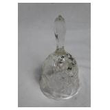 Set of 3 Vintage Glass Decorative Bells with Floral and Star Designs