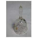 Set of 3 Vintage Glass Decorative Bells with Floral and Star Designs