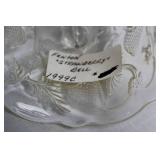 Set of 3 Vintage Glass Decorative Bells with Floral and Star Designs