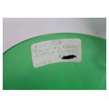 Set of 4 Fostoria Colonial Dame Green Glass Water Goblets