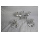 Vintage Fostoria Colony Glass Candle Holders Set