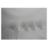 Set of 5 Fostoria Navarre Glassware - Tumblers and Sherbet