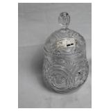 Set of 3 Antique Pressed Glass Pieces: Imperial Bowl, Covered Jar, Compote