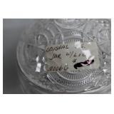 Set of 3 Antique Pressed Glass Pieces: Imperial Bowl, Covered Jar, Compote