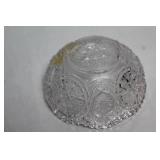 Set of 3 Antique Pressed Glass Pieces: Imperial Bowl, Covered Jar, Compote