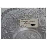 Set of 3 Antique Pressed Glass Pieces: Imperial Bowl, Covered Jar, Compote