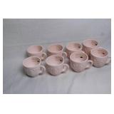 Set of 8 Shell Pink Punch Luncheon Cups - 1982W