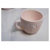 Set of 8 Shell Pink Punch Luncheon Cups - 1982W