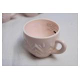 Set of 8 Shell Pink Punch Luncheon Cups - 1982W
