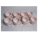 Set of 8 Shell Pink Punch Luncheon Cups - 1982W