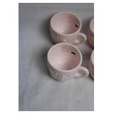 Set of 8 Shell Pink Punch Luncheon Cups - 1982W