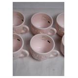 Set of 8 Shell Pink Punch Luncheon Cups - 1982W