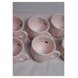Set of 8 Shell Pink Punch Luncheon Cups - 1982W