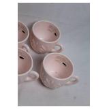 Set of 8 Shell Pink Punch Luncheon Cups - 1982W