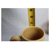 Set of 4 Vintage Hull Yellow Ware Alpine Steins