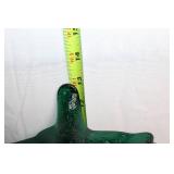 Green Glass Leaf-Shaped Decorative Bowl