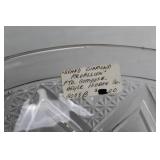 Decorative Glass Compote Dish with Diamond Pattern