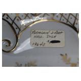 Decorative Porcelain Dishes with Floral and Gold Accents - Set of 3