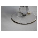 Set of 5 Ireland Imports Stemmed Glass Goblets