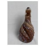 Vintage Imperial Caramel Slag Glass Pitcher with Ornate Design