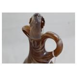 Vintage Imperial Caramel Slag Glass Pitcher with Ornate Design