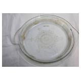 Set of 5 Vintage Glass Pie Plates with Intricate Design
