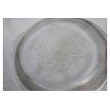 Set of 5 Vintage Glass Pie Plates with Intricate Design