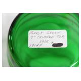 Collection of 7 Vintage Green Glass Vases