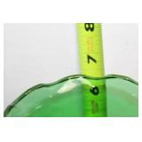 Collection of 7 Vintage Green Glass Vases