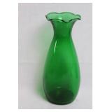 Collection of 7 Vintage Green Glass Vases