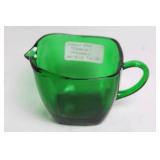 Collection of 7 Vintage Green Glass Vases