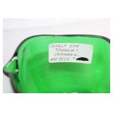 Collection of 7 Vintage Green Glass Vases