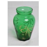 Collection of 7 Vintage Green Glass Vases