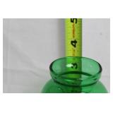 Collection of 7 Vintage Green Glass Vases