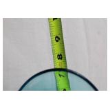 Set of 2 Capri Blue Glass Serving Dishes with Handle