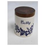 Set of 5 Schramberg Spice Jars with Floral Design