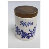 Set of 5 Schramberg Spice Jars with Floral Design