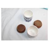 Set of 5 Schramberg Spice Jars with Floral Design