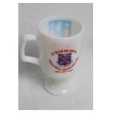 Pair of Bicentennial 1976 Commemorative Milk Glass Mugs