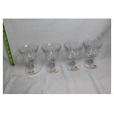 Set of 4 Fostoria Crystal "Colony" 9oz Water Goblets