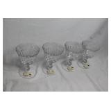Set of 4 Fostoria Crystal "Colony" 9oz Water Goblets