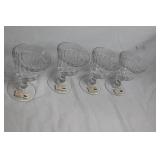 Set of 4 Fostoria Crystal "Colony" 9oz Water Goblets