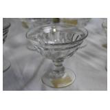 Set of 12 Clear Glass Dessert Cups with Swirl Design