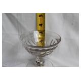 Set of 12 Clear Glass Dessert Cups with Swirl Design