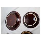 Set of 7 Pfaltzgraff Brown Drip Stoneware Plates
