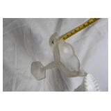 Pair of Vintage Milk Glass and Frosted Glass Compotes