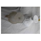 Pair of Vintage Milk Glass and Frosted Glass Compotes